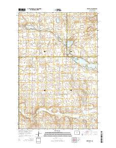 Mercer SW North Dakota Current topographic map, 1:24000 scale, 7.5 X 7.5 Minute, Year 2014