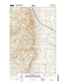 Merricourt North Dakota Current topographic map, 1:24000 scale, 7.5 X 7.5 Minute, Year 2014