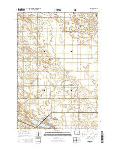 Milnor North Dakota Current topographic map, 1:24000 scale, 7.5 X 7.5 Minute, Year 2014
