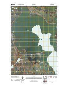 Minnewaukan East North Dakota Historical topographic map, 1:24000 scale, 7.5 X 7.5 Minute, Year 2011