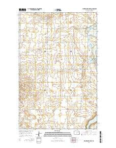 Minnewaukan West North Dakota Current topographic map, 1:24000 scale, 7.5 X 7.5 Minute, Year 2014