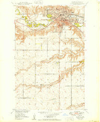 Minot North Dakota Historical topographic map, 1:24000 scale, 7.5 X 7.5 Minute, Year 1949