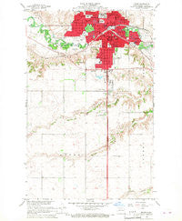 Minot North Dakota Historical topographic map, 1:24000 scale, 7.5 X 7.5 Minute, Year 1966