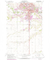 Minot North Dakota Historical topographic map, 1:24000 scale, 7.5 X 7.5 Minute, Year 1966
