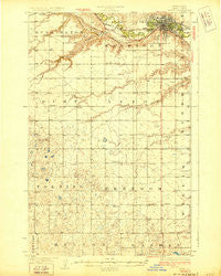 Minot North Dakota Historical topographic map, 1:62500 scale, 15 X 15 Minute, Year 1928