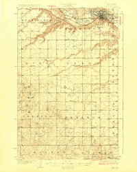 Minot North Dakota Historical topographic map, 1:62500 scale, 15 X 15 Minute, Year 1928