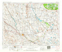 Minot North Dakota Historical topographic map, 1:250000 scale, 1 X 2 Degree, Year 1954