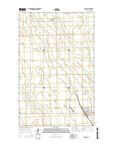 Mohall North Dakota Current topographic map, 1:24000 scale, 7.5 X 7.5 Minute, Year 2014
