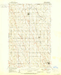 Mohall North Dakota Historical topographic map, 1:62500 scale, 15 X 15 Minute, Year 1950