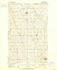 Mohall North Dakota Historical topographic map, 1:62500 scale, 15 X 15 Minute, Year 1950