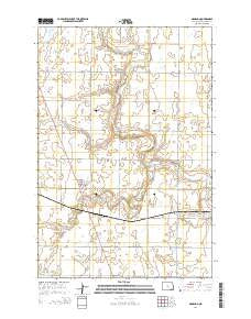 Monango North Dakota Current topographic map, 1:24000 scale, 7.5 X 7.5 Minute, Year 2014
