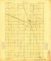 Monango North Dakota Historical topographic map, 1:62500 scale, 15 X 15 Minute, Year 1894