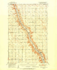 Mouse River Park North Dakota Historical topographic map, 1:62500 scale, 15 X 15 Minute, Year 1950