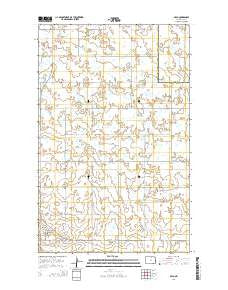 Mylo North Dakota Current topographic map, 1:24000 scale, 7.5 X 7.5 Minute, Year 2014