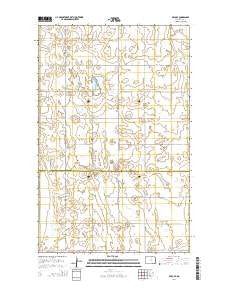 Mylo SE North Dakota Current topographic map, 1:24000 scale, 7.5 X 7.5 Minute, Year 2014
