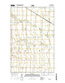 Nash North Dakota Current topographic map, 1:24000 scale, 7.5 X 7.5 Minute, Year 2014