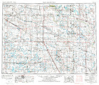 New Rockford North Dakota Historical topographic map, 1:250000 scale, 1 X 2 Degree, Year 1952