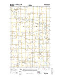 Newburg SW North Dakota Current topographic map, 1:24000 scale, 7.5 X 7.5 Minute, Year 2014