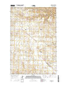 Oakdale North Dakota Current topographic map, 1:24000 scale, 7.5 X 7.5 Minute, Year 2014