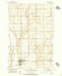 Oakes North Dakota Historical topographic map, 1:24000 scale, 7.5 X 7.5 Minute, Year 1952