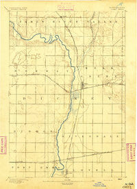 Oakes North Dakota Historical topographic map, 1:62500 scale, 15 X 15 Minute, Year 1894
