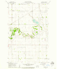 Oakwood North Dakota Historical topographic map, 1:24000 scale, 7.5 X 7.5 Minute, Year 1960