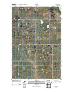Oberon North Dakota Historical topographic map, 1:24000 scale, 7.5 X 7.5 Minute, Year 2011