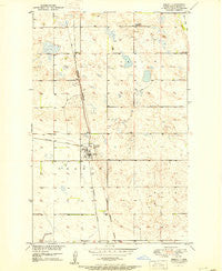 Oberon North Dakota Historical topographic map, 1:24000 scale, 7.5 X 7.5 Minute, Year 1951