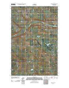 Oberon SW North Dakota Historical topographic map, 1:24000 scale, 7.5 X 7.5 Minute, Year 2011