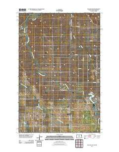 Odland Dam North Dakota Historical topographic map, 1:24000 scale, 7.5 X 7.5 Minute, Year 2011