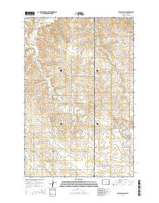 Odland Dam North Dakota Current topographic map, 1:24000 scale, 7.5 X 7.5 Minute, Year 2014