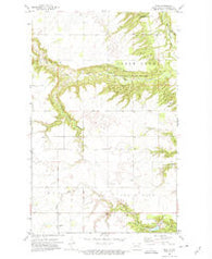 Olga North Dakota Historical topographic map, 1:24000 scale, 7.5 X 7.5 Minute, Year 1972