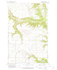 Olga North Dakota Historical topographic map, 1:24000 scale, 7.5 X 7.5 Minute, Year 1972