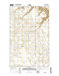 Olga SW North Dakota Current topographic map, 1:24000 scale, 7.5 X 7.5 Minute, Year 2014