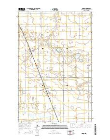 Omemee North Dakota Current topographic map, 1:24000 scale, 7.5 X 7.5 Minute, Year 2014