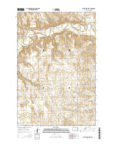 Otter Creek West North Dakota Current topographic map, 1:24000 scale, 7.5 X 7.5 Minute, Year 2014