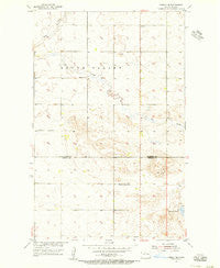 Overly SE North Dakota Historical topographic map, 1:24000 scale, 7.5 X 7.5 Minute, Year 1954