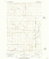 Overly North Dakota Historical topographic map, 1:24000 scale, 7.5 X 7.5 Minute, Year 1955