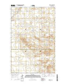Overly SE North Dakota Current topographic map, 1:24000 scale, 7.5 X 7.5 Minute, Year 2014