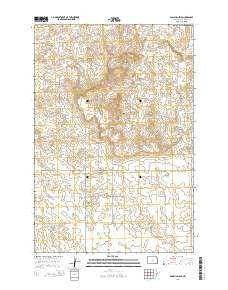Pamplin Hills North Dakota Current topographic map, 1:24000 scale, 7.5 X 7.5 Minute, Year 2014