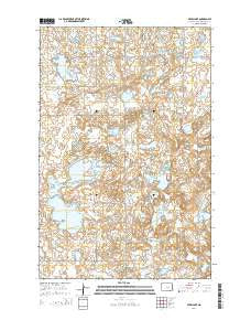 Pearl Lake North Dakota Current topographic map, 1:24000 scale, 7.5 X 7.5 Minute, Year 2014