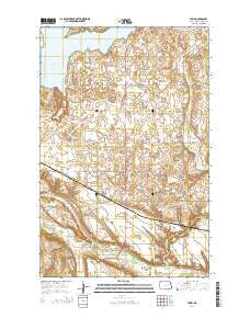 Pekin North Dakota Current topographic map, 1:24000 scale, 7.5 X 7.5 Minute, Year 2014