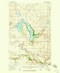 Pekin North Dakota Historical topographic map, 1:62500 scale, 15 X 15 Minute, Year 1951