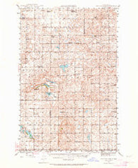 Pelican Lake North Dakota Historical topographic map, 1:62500 scale, 15 X 15 Minute, Year 1945