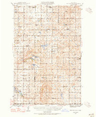 Pelican Lake North Dakota Historical topographic map, 1:62500 scale, 15 X 15 Minute, Year 1945