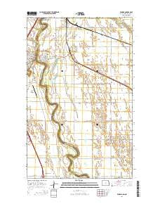 Pembina North Dakota Current topographic map, 1:24000 scale, 7.5 X 7.5 Minute, Year 2014