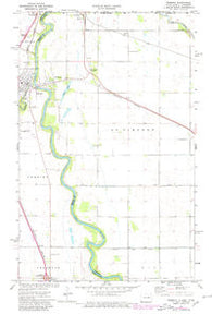 Pembina North Dakota Historical topographic map, 1:24000 scale, 7.5 X 7.5 Minute, Year 1972