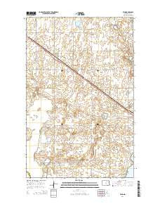 Penn North Dakota Current topographic map, 1:24000 scale, 7.5 X 7.5 Minute, Year 2014