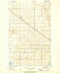 Penn North Dakota Historical topographic map, 1:24000 scale, 7.5 X 7.5 Minute, Year 1951