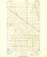 Penn North Dakota Historical topographic map, 1:24000 scale, 7.5 X 7.5 Minute, Year 1951